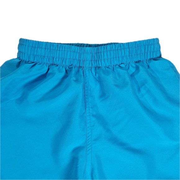 Nike Shorts Boys Medium Blue Yellow Swim Trunks Board Shorts Logo Swoosh - Picture 3 of 8